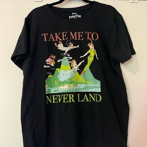 Disney Black Peter Pan T-Shirt, women’s size L